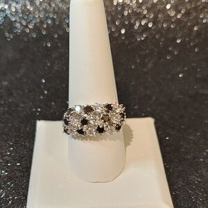 Diamond & Onyx Fashion Ring - Size 10
